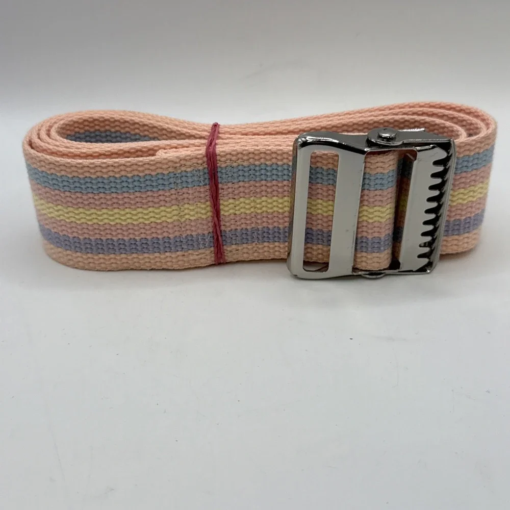 MediChoice Gait Transfer Belt Pink Pastels Medical Woven Fabric Made‎ In USA 60